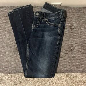Silver Jeans Women's Straight Leg in Deep Indigo